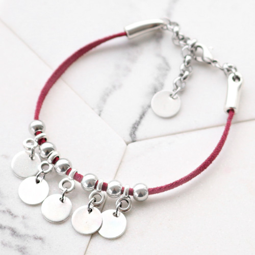 Modische Armb&auml;nder und Schl&uuml;sselanh&auml;nger mit trendy Kordel Wildleder style