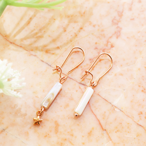 Sommerschmuck mit Tube Muschel Perlen