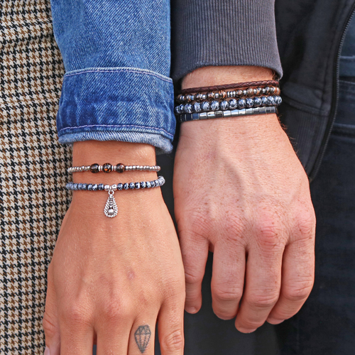 Wie man coole Herrenarmb&auml;nder mit Glasperlen und Hematite Perlen macht:
