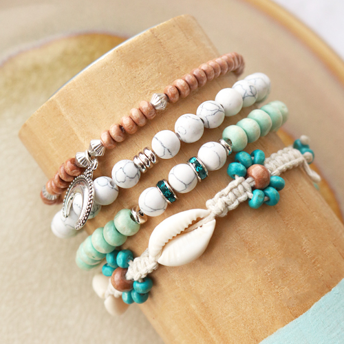 Inspiration f&uuml;r die Herstellung von Herren- und Damenarmb&auml;ndern mit Holzperlen