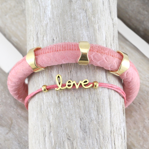 Super sch&ouml;ne Armb&auml;nder gemacht aus Dreamz gestepptem Imitat Leder 10 mm