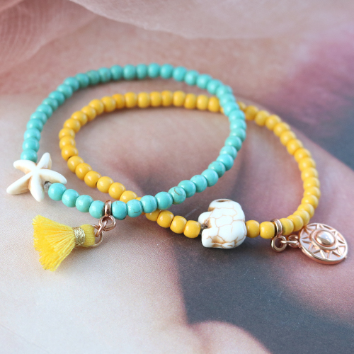 Voor een zomerse look zijn onze kraaltjes van keramiek helemaal leuk! 
