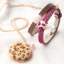 Flauschiger Schmuck mit &ldquo;faux fur&rdquo; f&uuml;r Cabochon, Facettperlen, Holz Perlen, Fassungen und Cuoio Armb&auml;nder