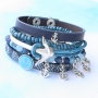 Armb&auml;nder und Ringe mit Anker in blauen Farbt&ouml;nen