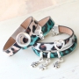 Schmuck aus Imitat Leder mit Panther Muster und Details aus DQ Metall
