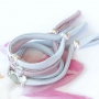 Trendy und universelle Armb&auml;nder, die Sie auch als Haarband verwenden k&ouml;nnen aus gestepptem Elastik Band Ibiza!
