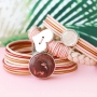 Designer Quality Leder Armband mit nat&uuml;rlichen und zarten T&ouml;nen!