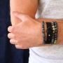 Cooler M&auml;nnerschmuck mit Perlen und DQ Leder
