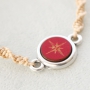 Winterschmuck mit Holz Cabochons, Cuoio Armb&auml;ndern und Macram&eacute; Band