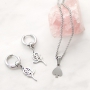 Ohrringe und Kette mit Stainless Steel Zubeh&ouml;r und den sch&ouml;nsten Anh&auml;ngern