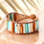 Sommerschmuck mit Tube Muschel Perlen