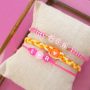 Beginnen Sie mit Macram&eacute; Band, Acryl Buchstaben Perlen und Schmuckkarten:
