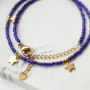 Sie k&ouml;nnen diesen trendigen Schmuck mit Rocailles und Stainless Steel Anh&auml;ngern herstellen: