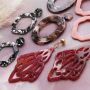 Lassen Sie sich inspirieren! Jetzt tolle Ohrringkollektion mit diesen Anh&auml;ngern aus Resin designen