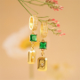 Elegante TQ-Messing-Ohrringe entwerfen