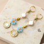 So wird aus ovalen Glasperlen mit goldfarbenem Rand schicker Schmuck 