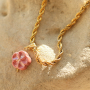 Satementschmuck mit Schmuckdesigns mit griechischen DQ-Keramikperlen in Bl&uuml;tenform 