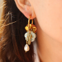Satementschmuck mit Schmuckdesigns mit griechischen DQ-Keramikperlen in Bl&uuml;tenform 