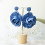 Inspiration mit Raffia - und Denim-Ohrringen 