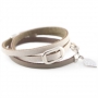Prachtvolle Armb&auml;nder aus DQ Leder flach 5mm & Basic Leder gemacht