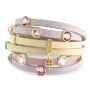 Sch&ouml;ne Armb&auml;nder mit Swarovski SS34 flat back & 5mm DQ Leder flach