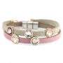 Sch&ouml;ne Armb&auml;nder mit Swarovski SS34 flat back & 5mm DQ Leder flach