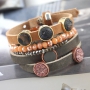 Dieses prachtvolle Schmuckset von Cuoio Armb&auml;ndern und Sisa Facett Armb&auml;ndern sind absolut top!