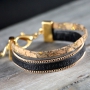 Diese ausgefallenen schicken Armb&auml;nder aus Slogan Leder mit Jasseron sind super sch&ouml;n um selbst zu machen!