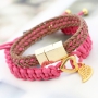 Fashion Armb&auml;nder aus Wachskordel mit Zubeh&ouml;r aus DQ Metall
