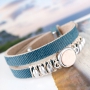 Neue Cuoio Armband Trend aus Nubuk Leder und Polaris Elements