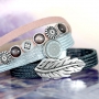 Wow! Mach diese stilvollen Armb&auml;nder aus DQ Metall mit DQ Metall Netz Kordel