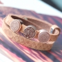 Diese DQ Leder Armb&auml;nder aus Cuoio haben ein herrliches Reptile Muster! 