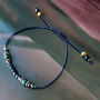 Schmuck Set in schickem Royal blue kombiniert mit Metall DQ gold