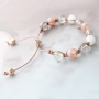 Faszinierendes Schmuck Set in Pastel Farben f&uuml;r einen frischen neuen Look mit unseren Glasperlen Transparent meliert