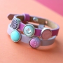 Sch&ouml;ne Armb&auml;nder f&uuml;r die Kleinen von Cuoio mit fr&ouml;hlichen Cabochons von Polaris Elements