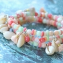 Machen Sie Ihren Beach Look komplett mit sch&ouml;nen handgemachtem Schmuck aus herrlichen Muschelperlen in grellen Farben!