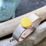 Lassen Sie sich inspirieren durch die sch&ouml;nsten Designs Cuoio Armb&auml;nder mit Cabochons von Polaris Elements und Schiebern aus DQ Metall