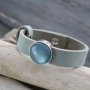 Lassen Sie sich inspirieren durch die sch&ouml;nsten Designs Cuoio Armb&auml;nder mit Cabochons von Polaris Elements und Schiebern aus DQ Metall