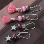 Trendy Schmuck aus Naturstein Perlen Facett geschliffen mit rosa T&ouml;nen