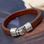  M&auml;nnerschmuck in einem Set mit Lava Perlen, Holz Perlen, Acrylperlen, Cuoio und Divino!